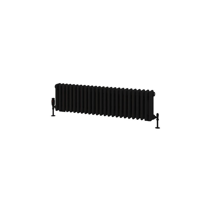 Eastbrook Rivassa 3 Column Radiator Matt Black - 300mm x