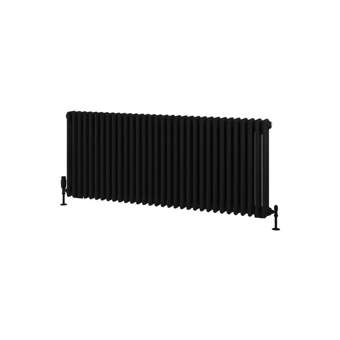 Eastbrook Rivassa 3 Column Radiator Matt Black - 600mm x