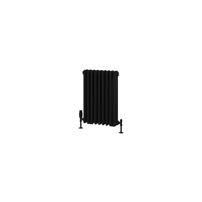 Eastbrook Rivassa 3 Column Radiator Matt Black - 600mm x