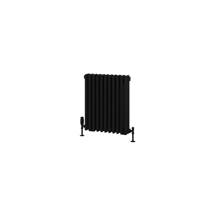 Eastbrook Rivassa 3 Column Radiator Matt Black - 600mm x