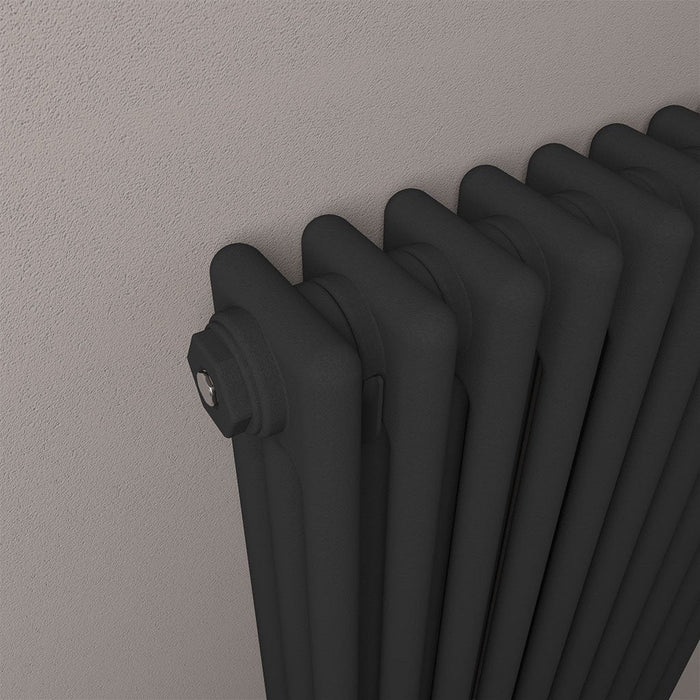 Eastbrook Rivassa 3 Column Radiator Matt Black - Column