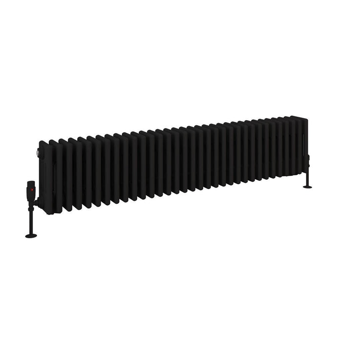 Eastbrook Rivassa 4 Column Radiator Matt Black - 300mm x