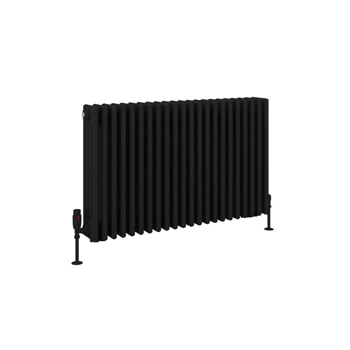 Eastbrook Rivassa 4 Column Radiator Matt Black - 600mm x