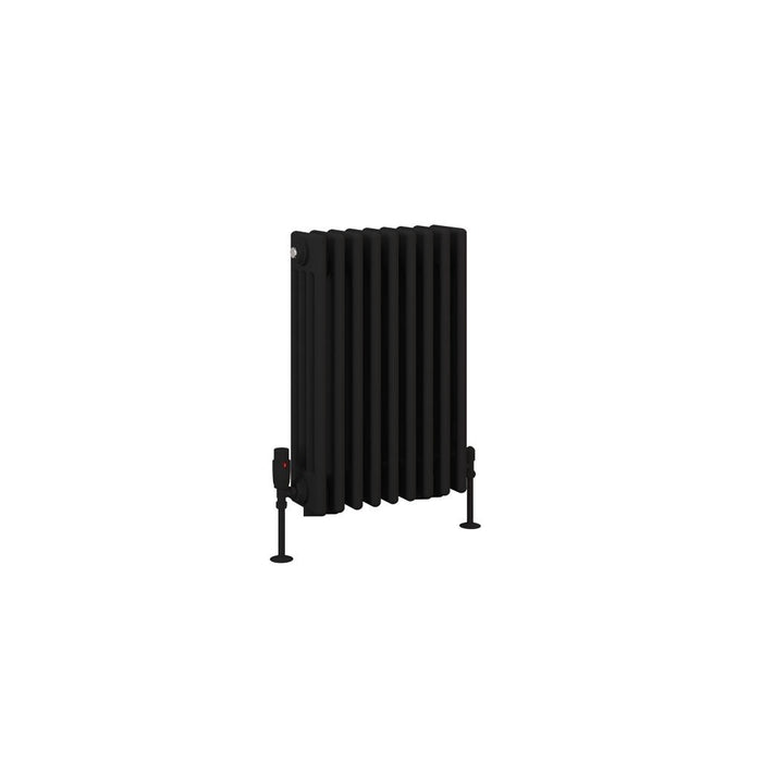 Eastbrook Rivassa 4 Column Radiator Matt Black - 600mm x