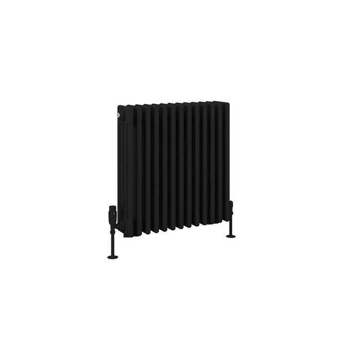 Eastbrook Rivassa 4 Column Radiator Matt Black - 600mm x