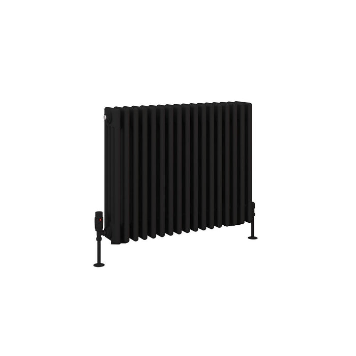 Eastbrook Rivassa 4 Column Radiator Matt Black - 600mm x