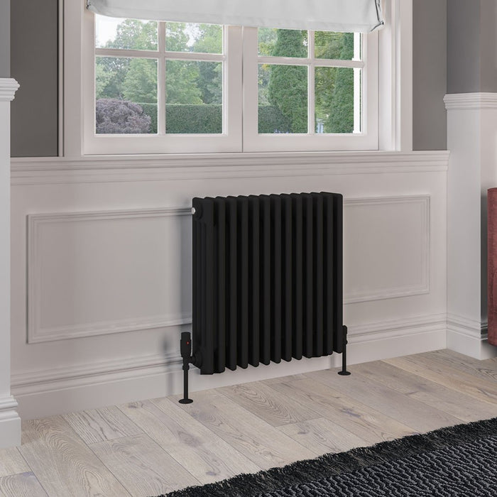 Eastbrook Rivassa 4 Column Radiator Matt Black - Column