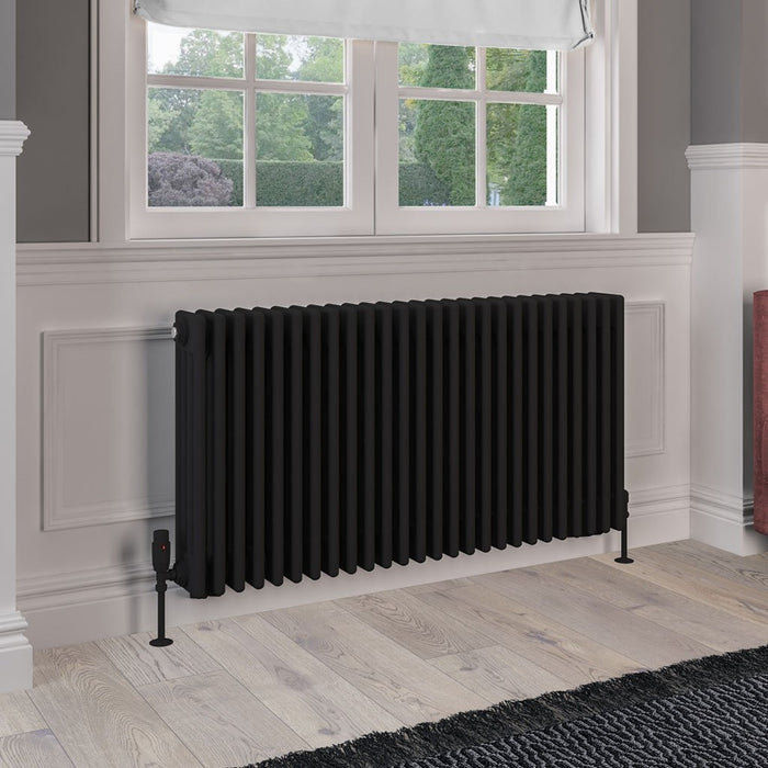Eastbrook Rivassa 4 Column Radiator Matt Black - Column