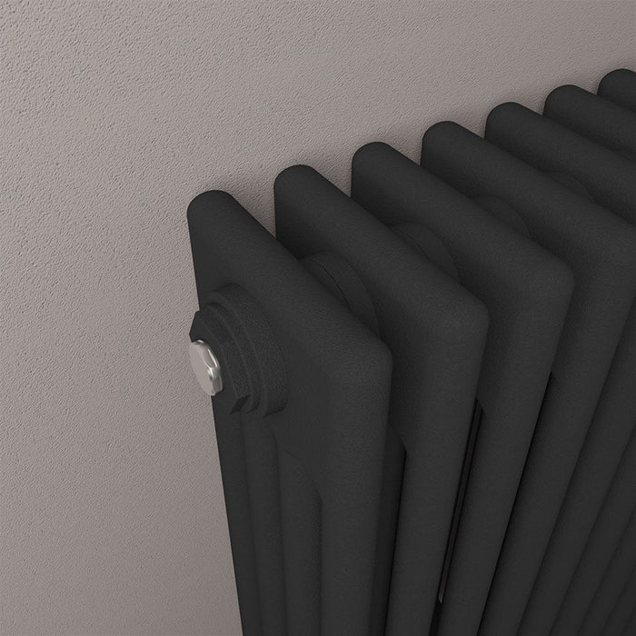 Eastbrook Rivassa 4 Column Radiator Matt Black - Column