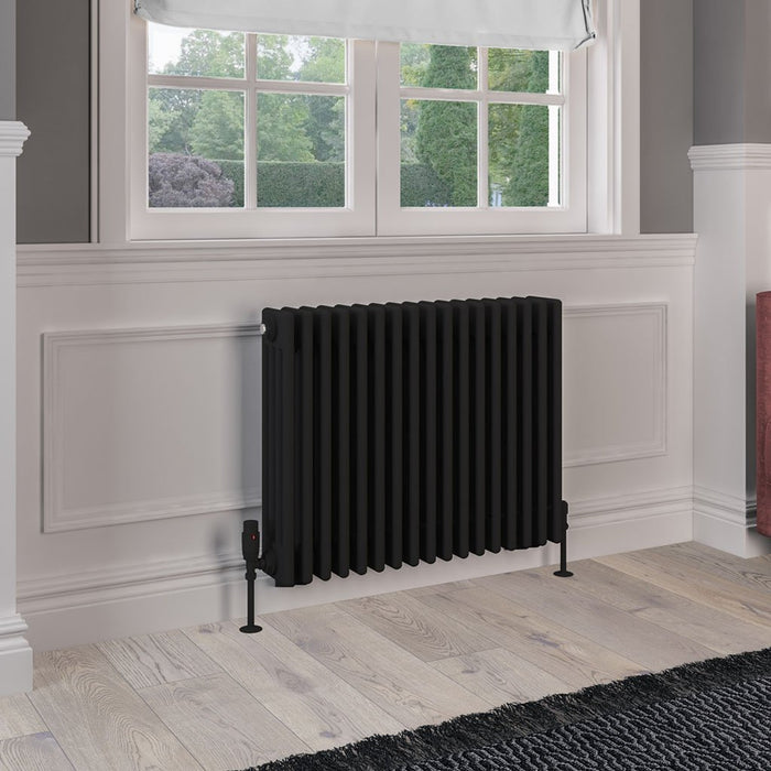 Eastbrook Rivassa 4 Column Radiator Matt Black - Column
