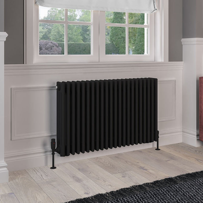 Eastbrook Rivassa 4 Column Radiator Matt Black - Column
