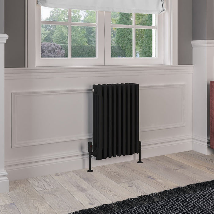 Eastbrook Rivassa 4 Column Radiator Matt Black - Column