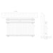 Eastbrook Rivassa Horizontal 3 Column Radiator - 300mm x