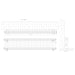 Eastbrook Rivassa Horizontal 3 Column Radiator - 300mm x