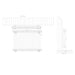 Eastbrook Rivassa Horizontal 3 Column Radiator - 300mm x