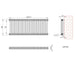 Eastbrook Rivassa Horizontal 3 Column Radiator - 300mm x