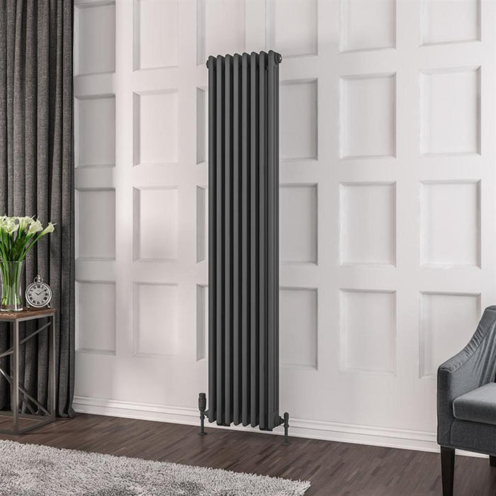 Eastbrook Rivassa Vertical 3 Column Radiator - 600mm x