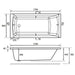 Eastbrook Rockall Beauforte Single Ended Bath - No TH