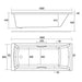 Eastbrook Rockall Beauforte Single Ended Bath With Twin