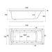 Eastbrook Rockall Beauforte Single Ended Whirlpool Bath - 6