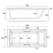 Eastbrook Rockall Single Ended Bath With Twin Grips - No TH