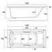 Eastbrook Rockall Single Ended Bath With Twin Grips - No TH