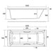 Eastbrook Rockall Single Ended Bath With Twin Grips - No TH