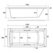 Eastbrook Rockall Single Ended Bath With Twin Grips - No TH