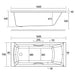 Eastbrook Rockall Single Ended Bath With Twin Grips - No TH