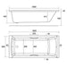 Eastbrook Rockall Single Ended Bath With Twin Grips - No TH