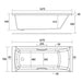 Eastbrook Rockall Single Ended Bath With Twin Grips - No TH