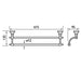 Eastbrook Rockingham Double Towel Rail - Chrome - Towel