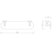 Eastbrook Rockingham Glass Shelf With Barrier - 500mm Long
