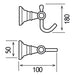 Eastbrook Rockingham Single Robe Hook - Chrome - Robe Hooks