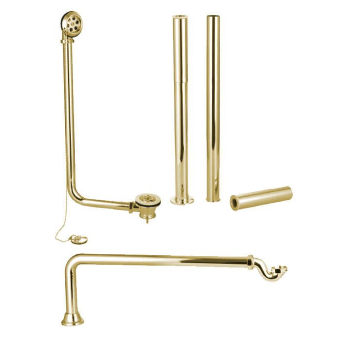 Eastbrook Roll Top Bath Waste Pack - Brushed Brass - Bath