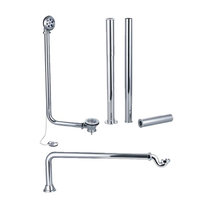 Eastbrook Roll Top Bath Waste Pack - Chrome - Bath Wastes