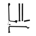 Eastbrook Roll Top Bath Waste Pack - Matt Black - Bath