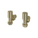 Eastbrook Round Angled Radiator Valves Pair - Brushed Brass