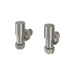 Eastbrook Round Angled Radiator Valves Pair - Brushed
