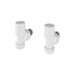 Eastbrook Round Angled Radiator Valves Pair - Matt White