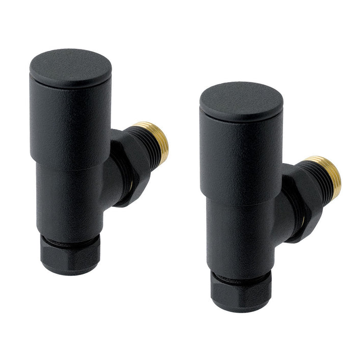 Eastbrook Round Head Angled Manual Radiator Valves Pair