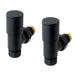 Eastbrook Round Head Angled Manual Radiator Valves Pair