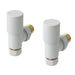 Eastbrook Round Head Angled Manual Radiator Valves Pair