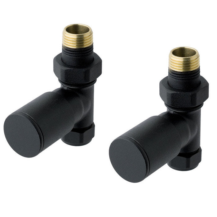 Eastbrook Round Head Straight Manual Radiator Valves Pair