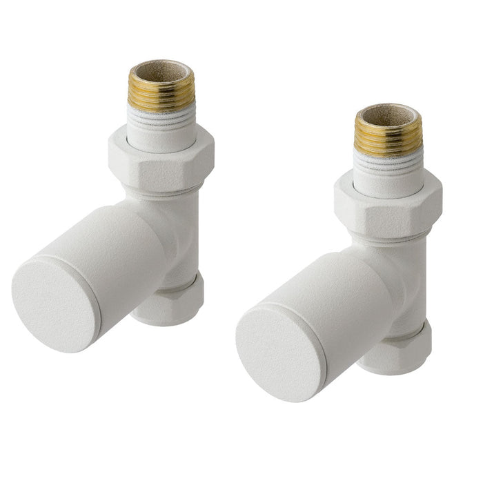 Eastbrook Round Head Straight Manual Radiator Valves Pair
