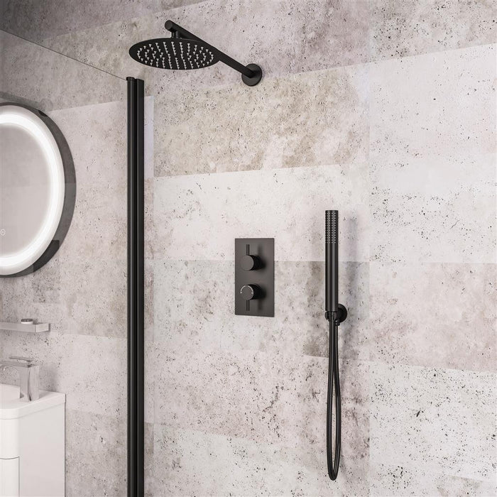 Eastbrook Round Thermostatic Concealed Shower Kit - Matt