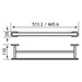 Eastbrook Salerno Double Towel Rail - 600mm Wide - Chrome