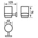 Eastbrook Salerno Glass Toilet Brush Holder - Chrome