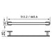 Eastbrook Salerno Single Towel Rail - Chrome - Towel Rings
