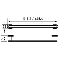 Eastbrook Salerno Towel Rail - Chrome - Towel Rings